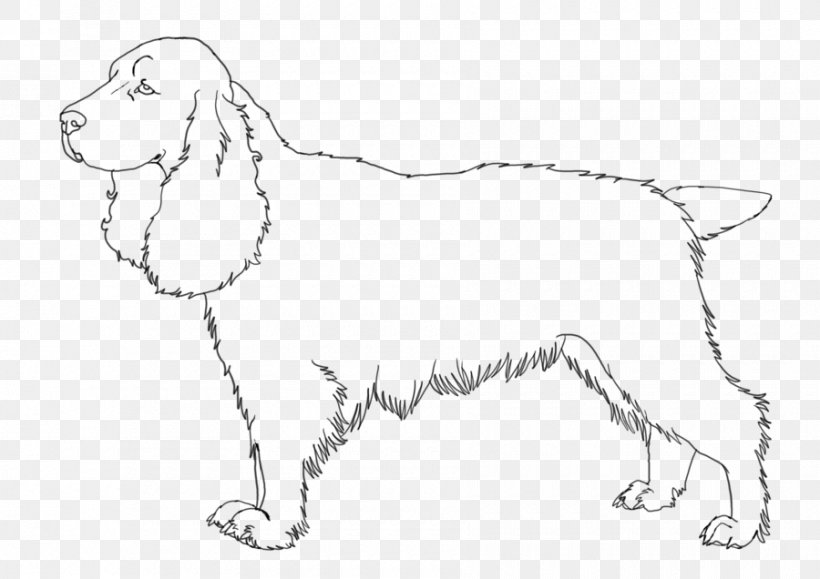 Dog Breed Puppy Field Spaniel English Springer Spaniel Welsh Springer Spaniel, PNG, 900x636px, Dog Breed, Animal Figure, Artwork, Black And White, Breed Download Free