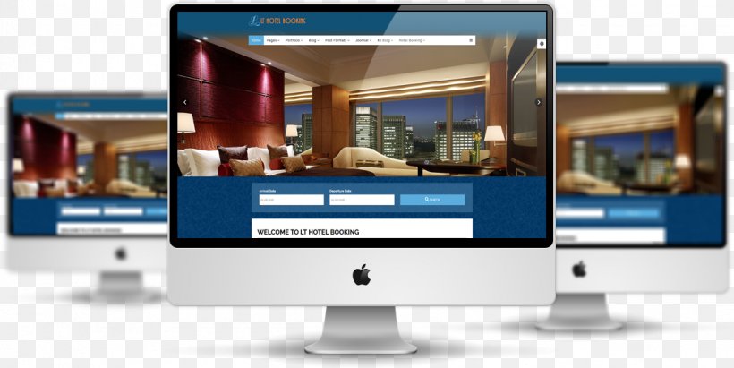 Responsive Web Design Web Template System Hotel Joomla, PNG, 1129x567px, Responsive Web Design, Computer Monitor, Computer Monitors, Computer Software, Display Advertising Download Free