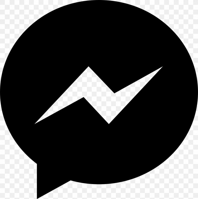 Facebook Messenger Logo Social Media Instant Messaging Kik Messenger, PNG, 980x986px, Facebook Messenger, Black, Black And White, Brand, Facebook Download Free