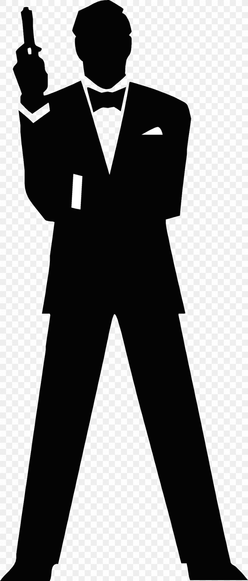 James Bond Film Series Silhouette Clip Art, PNG, 900x2104px, James Bond, Black And White, Film, For Your Eyes Only, Formal Wear Download Free
