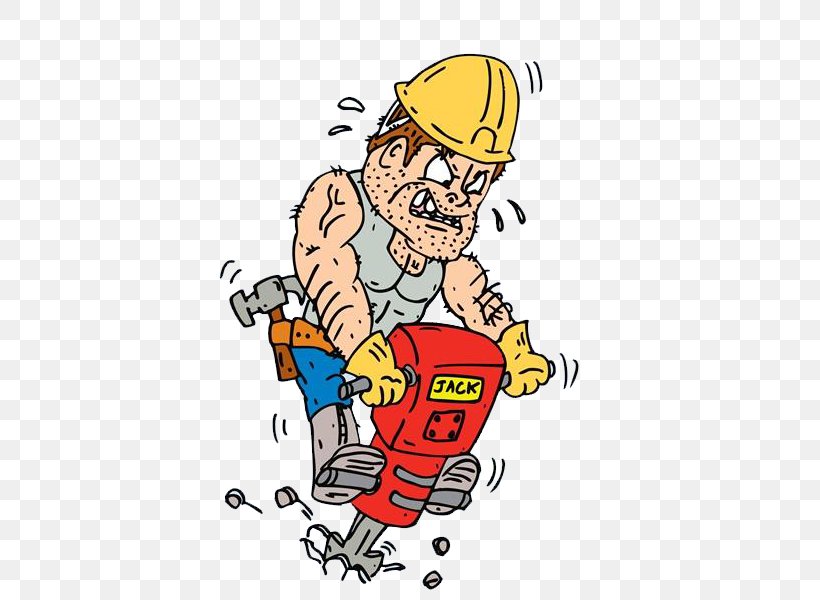 Jackhammer Construction Worker Stock Photography Illustration, PNG, 600x600px, Jackhammer, Architectural Engineering, Area, Art, Cartoon Download Free