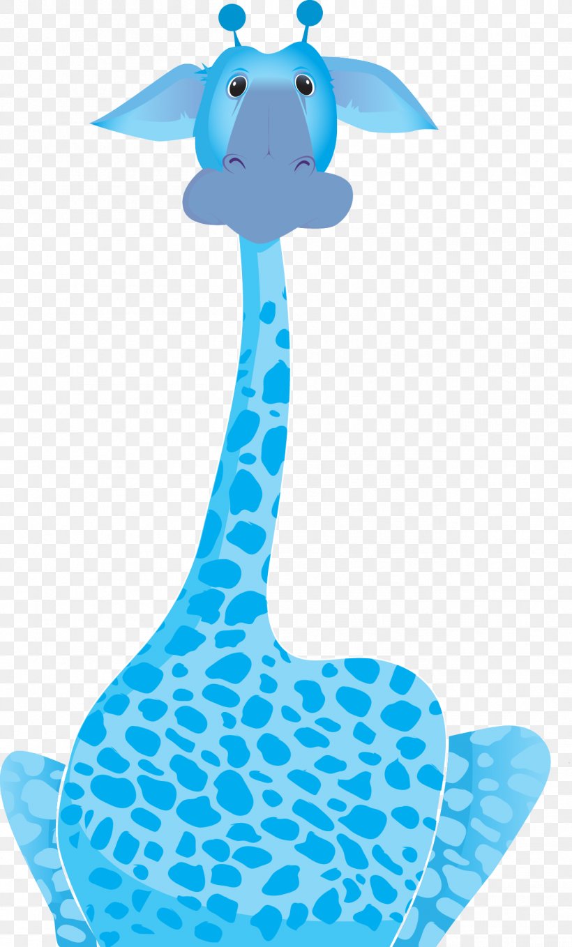 Northern Giraffe Blue Cartoon Clip Art, PNG, 1309x2168px, Northern Giraffe, Animation, Aqua, Blue, Cartoon Download Free