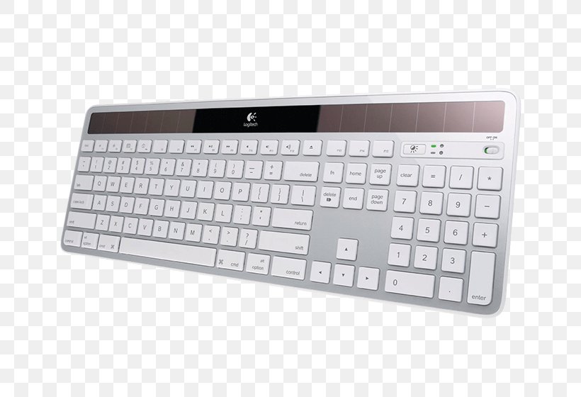 Computer Keyboard Logitech Photovoltaic Keyboard Wireless Keyboard Apple Keyboard, PNG, 652x560px, Computer Keyboard, Apple, Apple Keyboard, Apple Wireless Keyboard, Computer Component Download Free