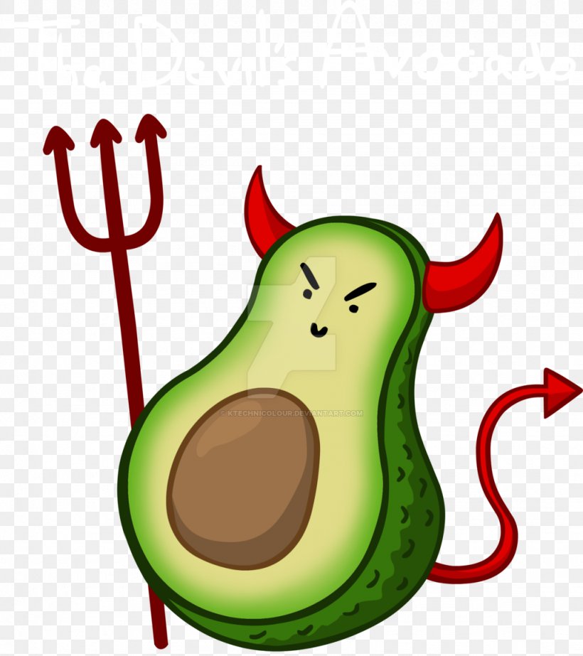 Devil T-shirt Avocado YouTube Sticker, PNG, 1024x1153px, Devil, Artwork, Avocado, Demon, Food Download Free