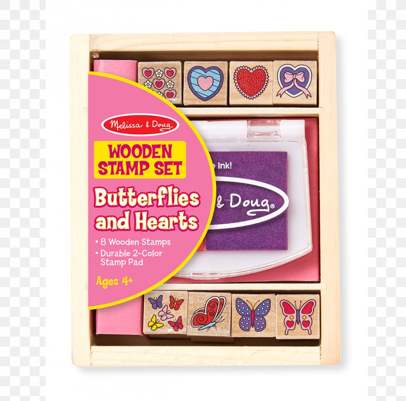 Melissa & Doug Baby Zoo Animals Stamp Set Melissa & Doug Stamp Set Toy Melissa & Doug Butterfly And Heart Wooden Stamp Set Butterfly And Heart Stamp Set, PNG, 1212x1198px, Toy, Child, Melissa Doug, Rectangle Download Free