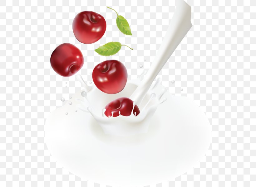 Milk Fruit Cherry Clip Art, PNG, 536x600px, Milk, Berry, Cherry, Cranberry, Dairy Products Download Free
