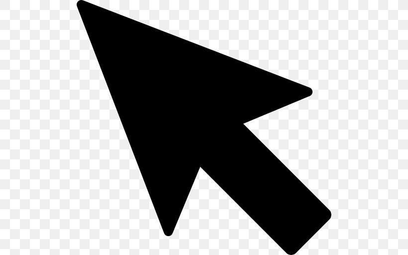 Computer Mouse Pointer Arrow Cursor, PNG, 512x512px, Computer Mouse, Black, Black And White, Cursor, Interface Download Free