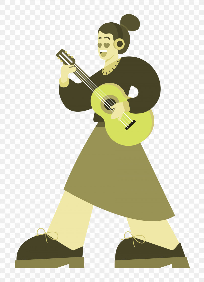 Playing The Guitar Music Guitar, PNG, 1804x2500px, Playing The Guitar, Behavior, Brass, Brass Instrument, Cartoon Download Free