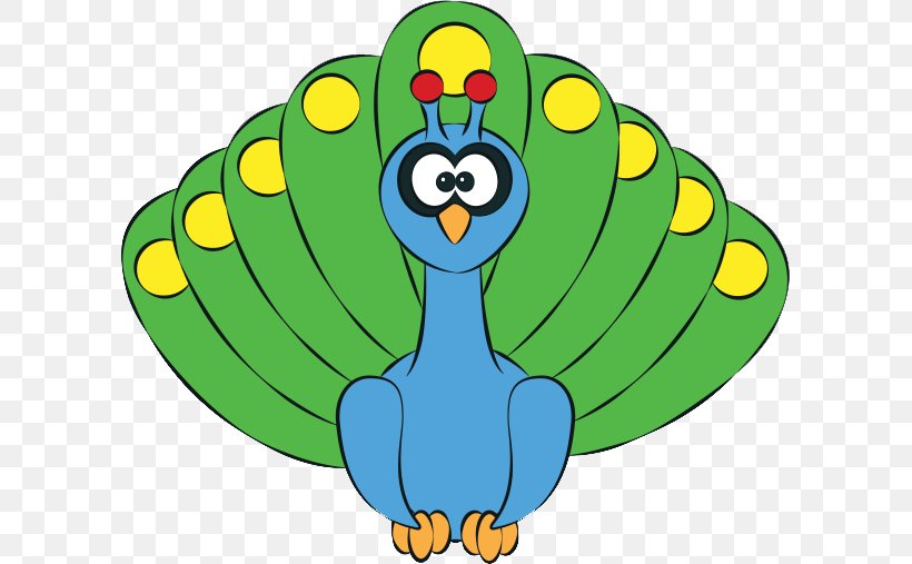 Cartoon Peafowl Clip Art, PNG, 601x507px, Cartoon, Amphibian, Art, Artwork, Beak Download Free