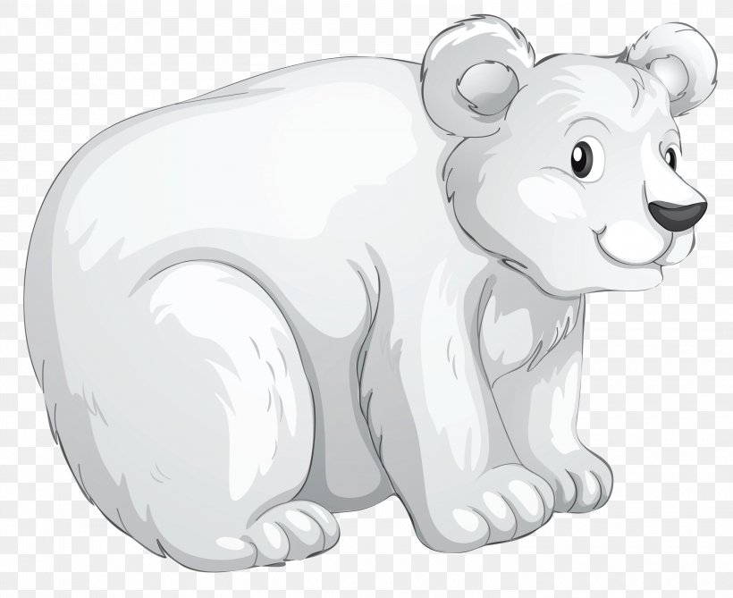 Polar Bear Arctic North Pole Cartoon, PNG, 3000x2449px, Watercolor, Cartoon, Flower, Frame, Heart Download Free