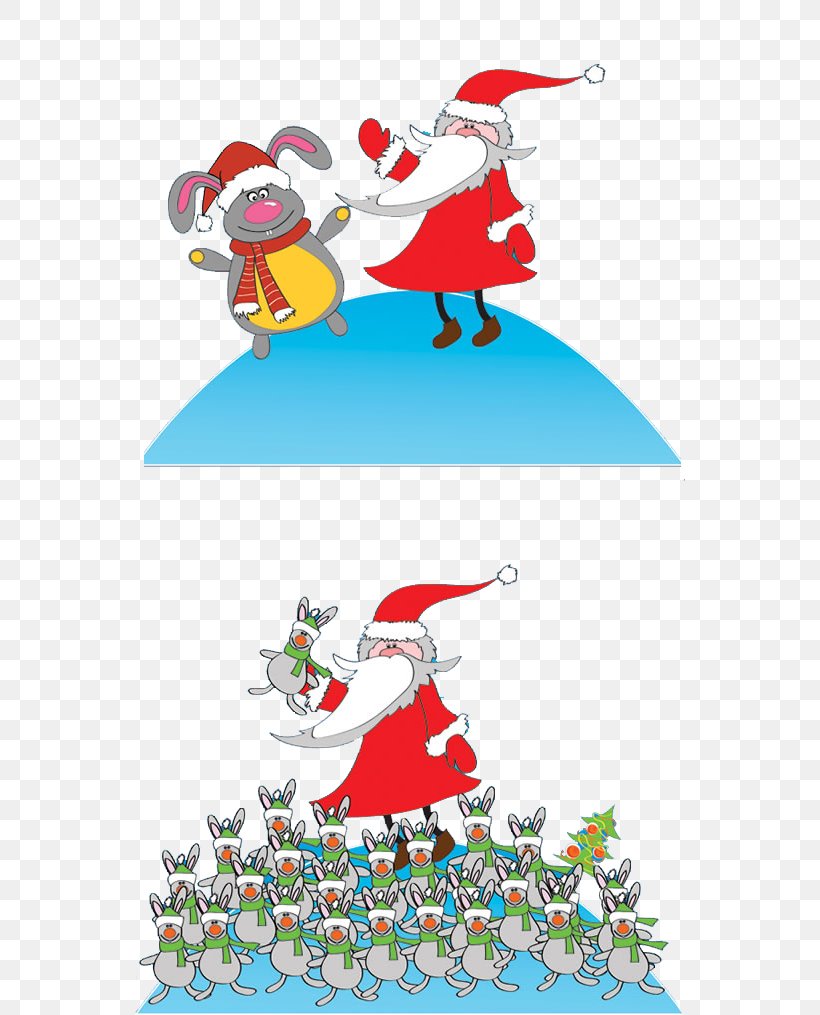 Santa Claus Christmas Tree Illustration, PNG, 550x1015px, Santa Claus, Area, Art, Cartoon, Christmas Download Free