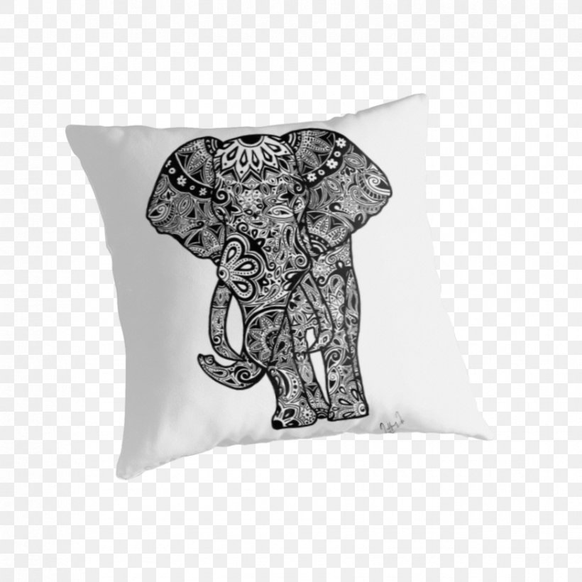 Henna Elephant Animal Mehndi Wallpaper, PNG, 875x875px, Henna, Animal, Canvas, Cushion, Elephant Download Free
