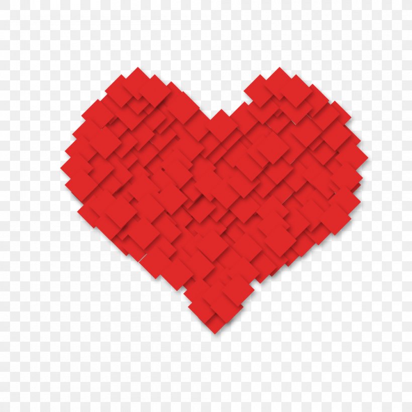 Paper Red Heart Computer File, PNG, 1000x1000px, Watercolor, Cartoon, Flower, Frame, Heart Download Free
