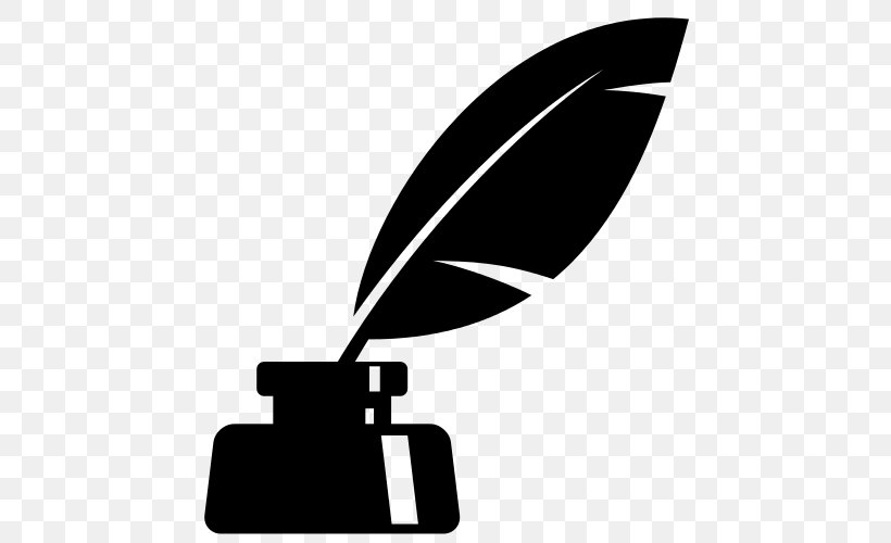 Quill Inkwell Drawing Clip Art, PNG, 500x500px, Quill, Black, Black And White, Drawing, Ink Download Free