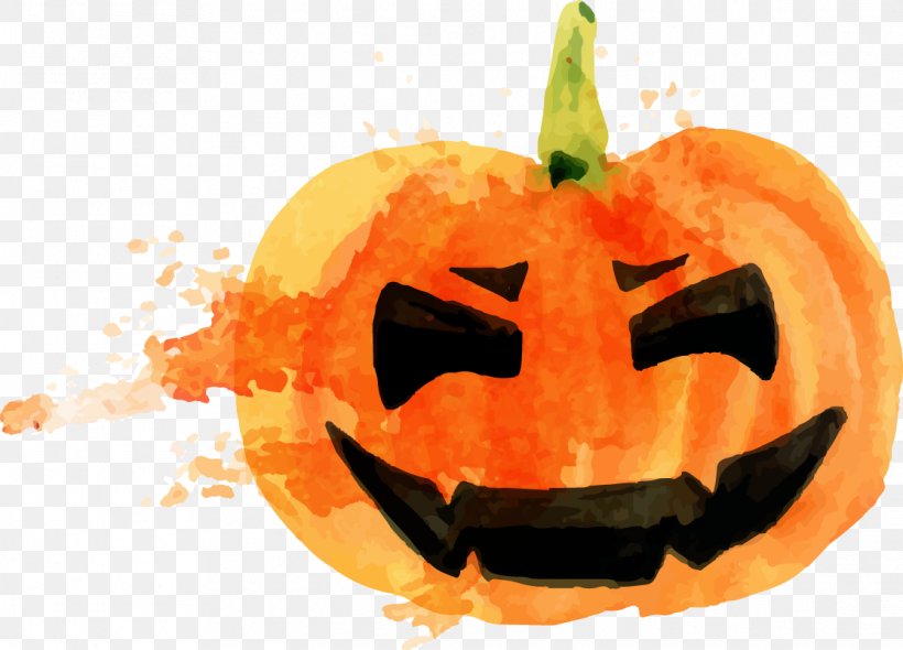 Jack-o'-lantern Vector Graphics Halloween Portable Network Graphics Watercolor Painting, PNG, 1114x802px, Jackolantern, Art, Calabaza, Cucurbita, Food Download Free