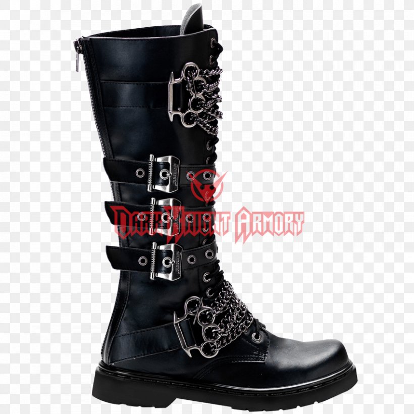 Knee-high Boot Combat Boot Shoe Gothic Fashion, PNG, 850x850px, Boot, Artificial Leather, Buckle, Chukka Boot, Clothing Download Free