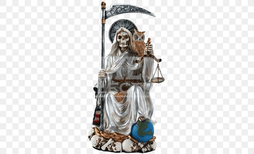 Santa Muerte Death Statue Sculpture Religion, PNG, 500x500px, Santa Muerte, Day Of The Dead, Death, Figurine, Folk Saint Download Free