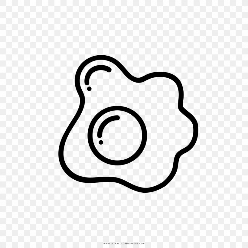 Fried Egg Drawing Frying Yolk, PNG, 1000x1000px, Fried Egg, Area, Black, Black And White, Coloring Book Download Free