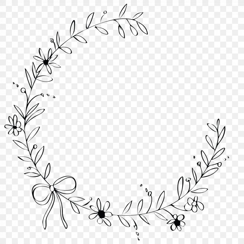 Glamourous Salon Spa Drawing Wreath Clip Art, PNG, 1950x1950px, Drawing, Area, Art, Artificial Hair Integrations, Black Download Free