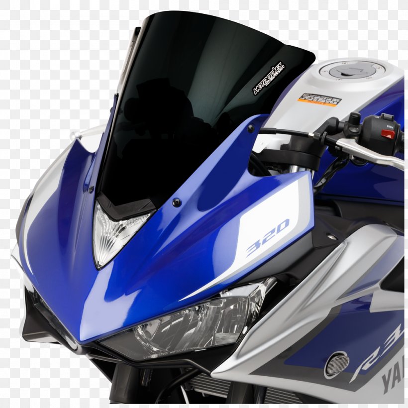 Windshield Yamaha YZF-R3 Yamaha YZF-R1 Motorcycle Helmets Yamaha Motor Company, PNG, 1000x1000px, Windshield, Auto Part, Automotive Design, Automotive Exterior, Automotive Lighting Download Free