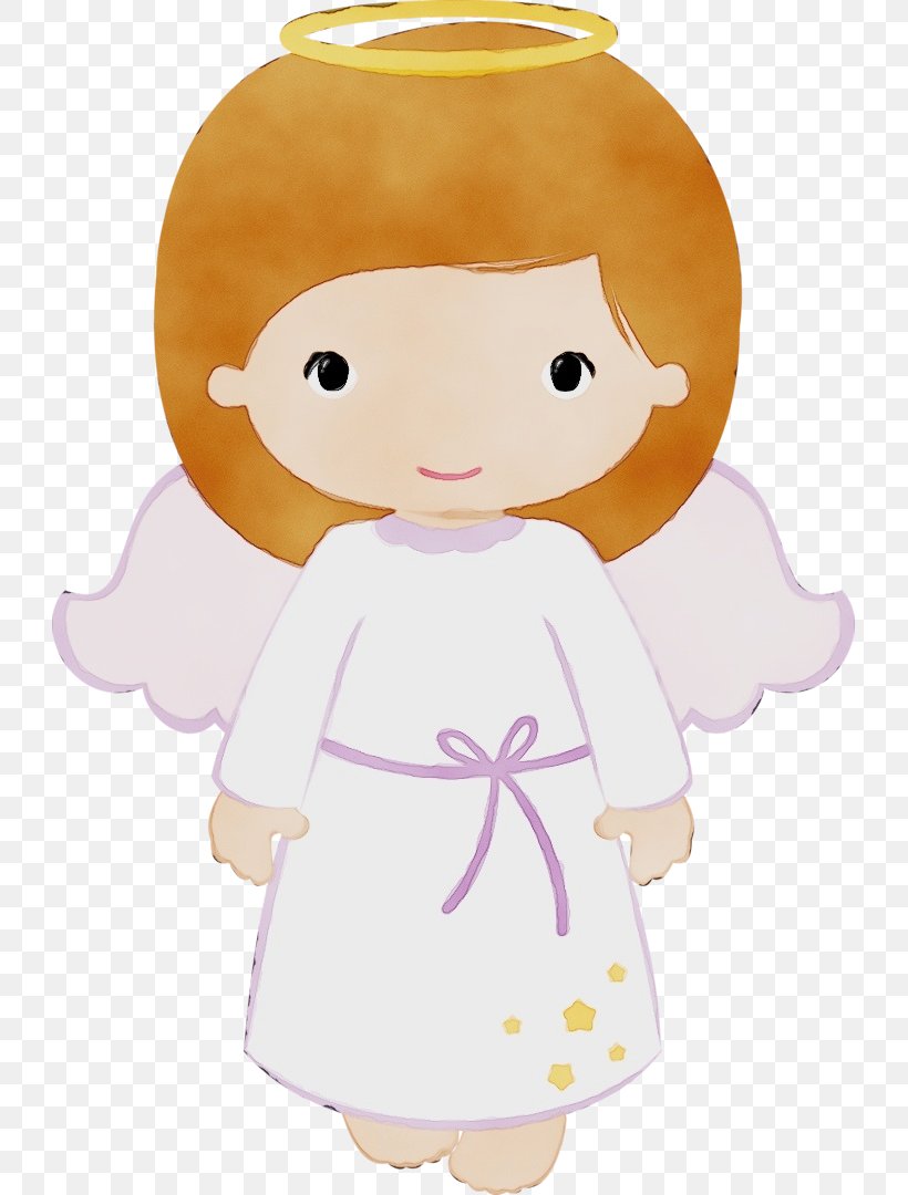 Cartoon Angel Toy Doll Clip Art, PNG, 725x1080px, Watercolor, Angel, Brown Hair, Cartoon, Child Download Free