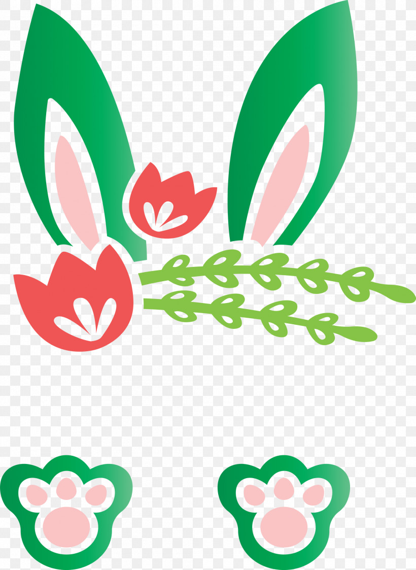 Easter Bunny Easter Day Cute Rabbit, PNG, 2189x3000px, Easter Bunny, Cute Rabbit, Easter Day, Green, Sticker Download Free