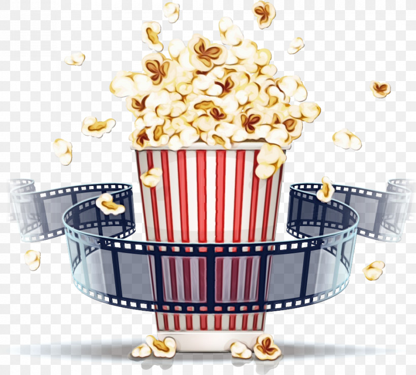 Popcorn, PNG, 942x851px, Watercolor, Baking Cup, Food, Paint, Popcorn Download Free