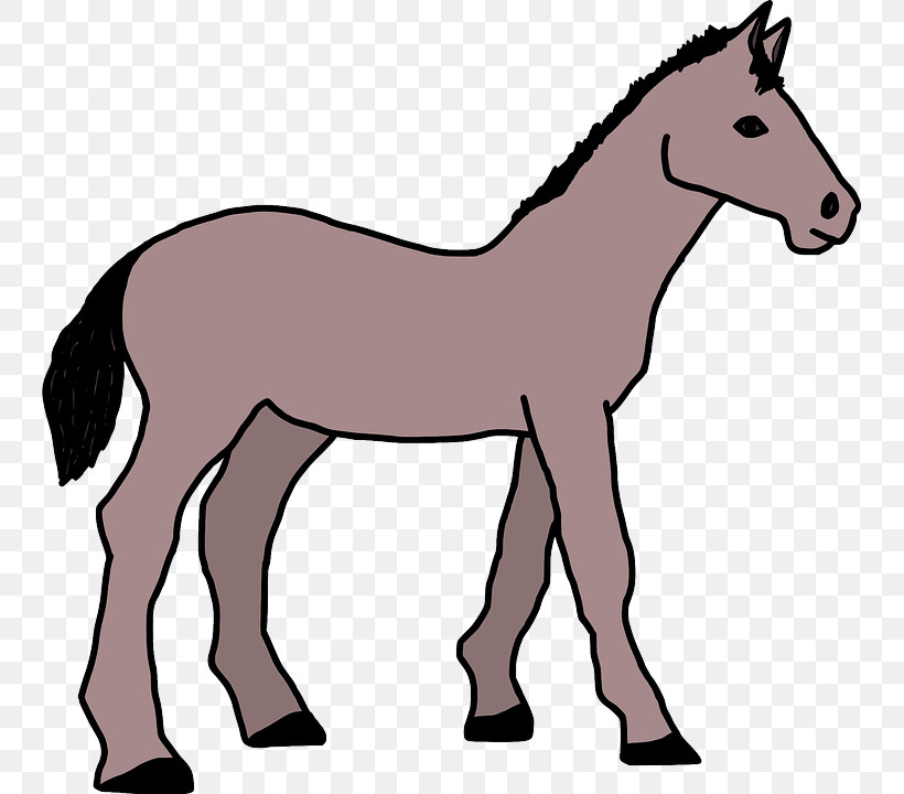 Horse Animal Figure Mane Foal Mare, PNG, 743x720px, Horse, Animal Figure, Colt, Foal, Line Art Download Free