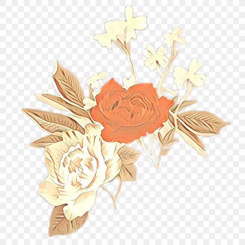 Orange, PNG, 1024x1024px, Cartoon, Beige, Cut Flowers, Flower, Leaf Download Free