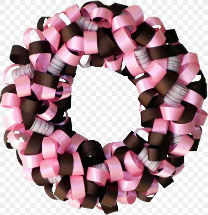 Wreath Pink Brown Ribbon Flower, PNG, 2941x3048px, Wreath, Annulus, Blue, Brown Ribbon, Christmas Download Free