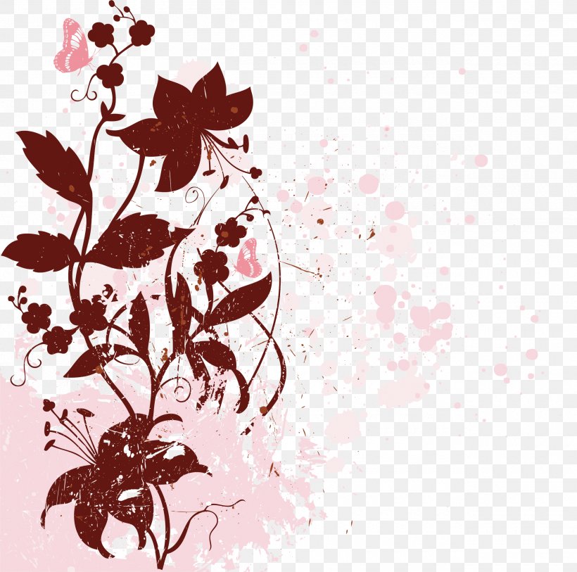 Flower Red Clip Art, PNG, 2520x2500px, Flower, Art, Branch, Color, Digital Image Download Free