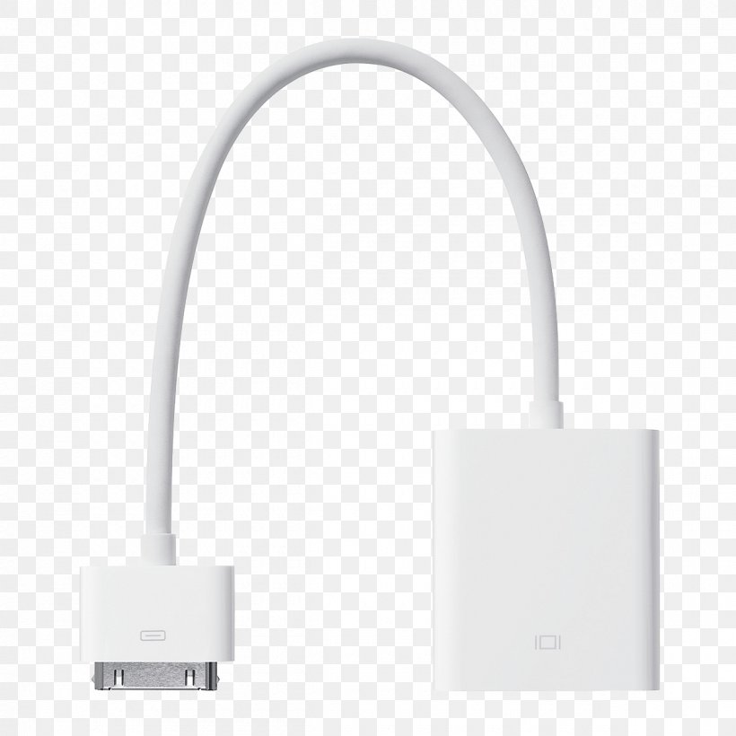 IPad 2 Apple IPad Dock Connector To VGA Adapter VGA Connector, PNG, 1200x1200px, Ipad 2, Adapter, Apple, Apple Ipad Family, Cable Download Free
