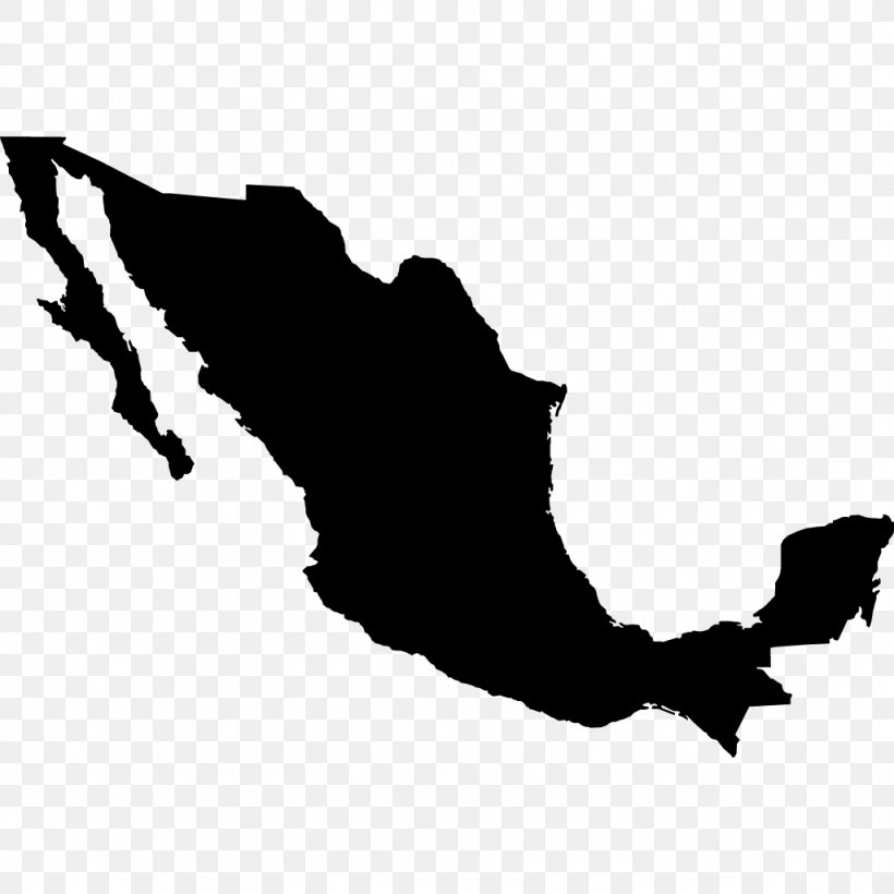 Mexico Vector Map Blank Map, PNG, 1024x1024px, Mexico, Black, Black And White, Blank Map, Depositphotos Download Free