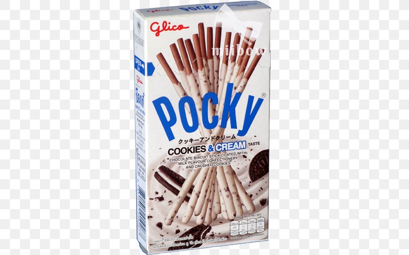 Pocky Cookies And Cream Biscuits Ezaki Glico Co., Ltd., PNG, 512x512px, Pocky, Asian Supermarket, Biscuit, Biscuits, Chocolate Download Free