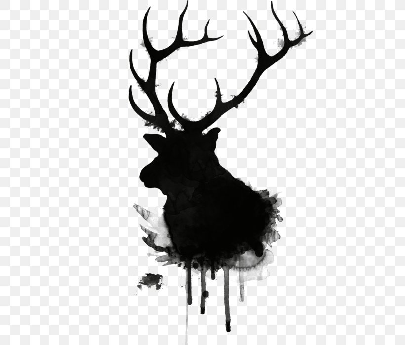 Elk Deer Moose Drawing Antler, PNG, 452x700px, Elk, Antler, Art, Black And White, Canvas Download Free