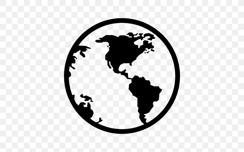Globe World Map Blank Map, PNG, 512x512px, Globe, Black, Black And White, Blank Map, Continent Download Free
