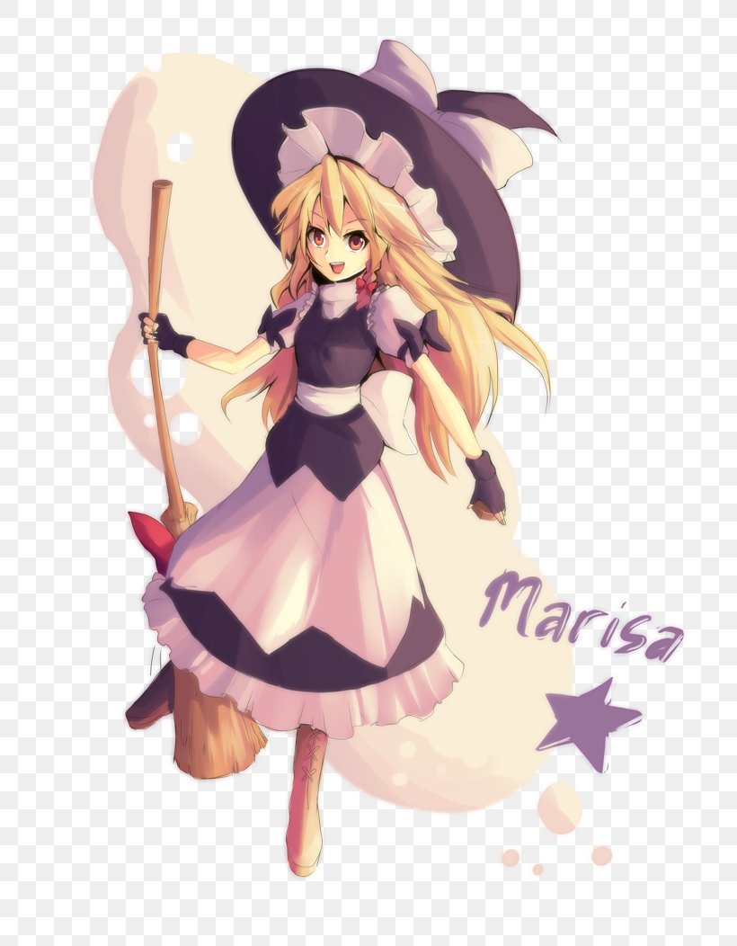 Perfect Cherry Blossom Marisa Kirisame Character Magician Braid, PNG, 744x1052px, Watercolor, Cartoon, Flower, Frame, Heart Download Free