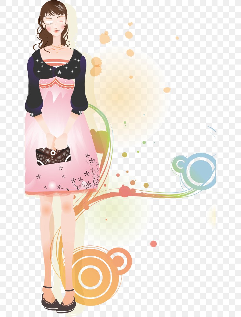 Woman Illustration, PNG, 649x1081px, Watercolor, Cartoon, Flower, Frame, Heart Download Free