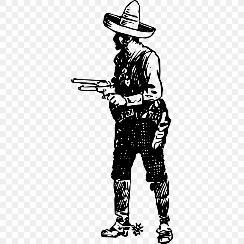 Cowboy Boot Clip Art, PNG, 2400x2400px, Cowboy, Black And White, Costume Design, Cowboy Boot, Cowboy Hat Download Free