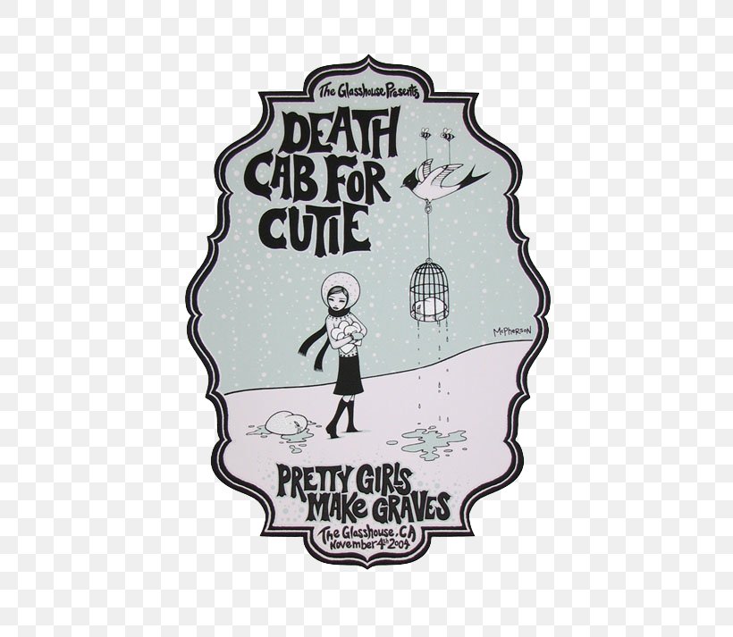 Death Cab For Cutie Poster Lonely Heart: The Art Of Tara McPherson Musical Ensemble Concert, PNG, 500x713px, Watercolor, Cartoon, Flower, Frame, Heart Download Free