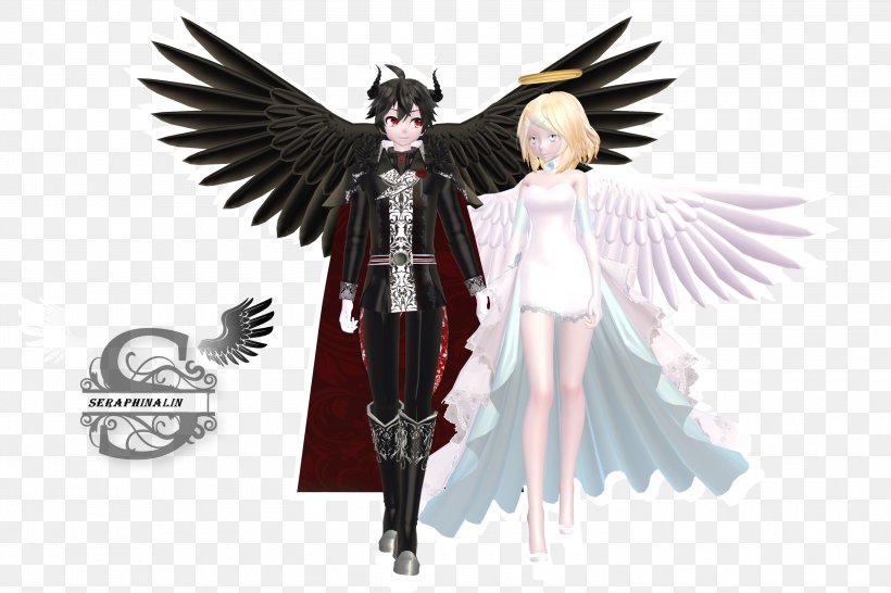 Kagamine Rin/Len Angel Demon Image Devil, PNG, 3000x2000px, Kagamine Rinlen, Angel, Costume Design, Demon, Deviantart Download Free