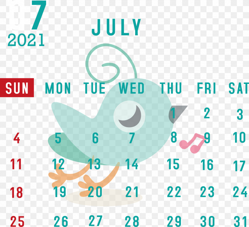July 2021 Calendar July Calendar 2021 Calendar, PNG, 3000x2731px, 2021 Calendar, July Calendar, Aqua M, Diagram, Line Download Free