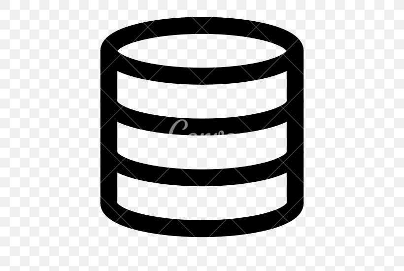 Database Royalty-free, PNG, 550x550px, Database, Backup, Black And White, Computer Servers, Data Download Free