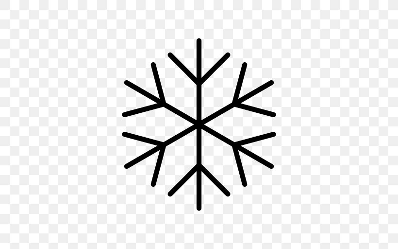 Snowflake, PNG, 512x512px, Snowflake, Black And White, Flat Design, Leaf, Point Download Free