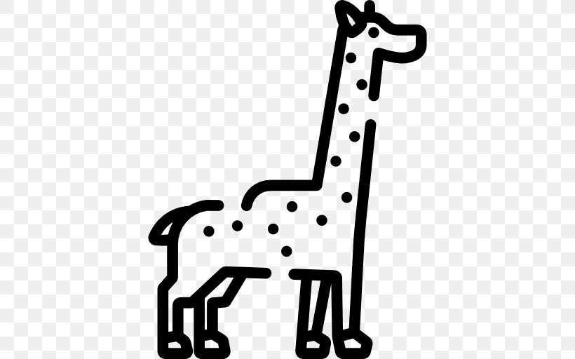 Giraffe Mammal Clip Art, PNG, 512x512px, Giraffe, Animal, Black, Black And White, Canidae Download Free