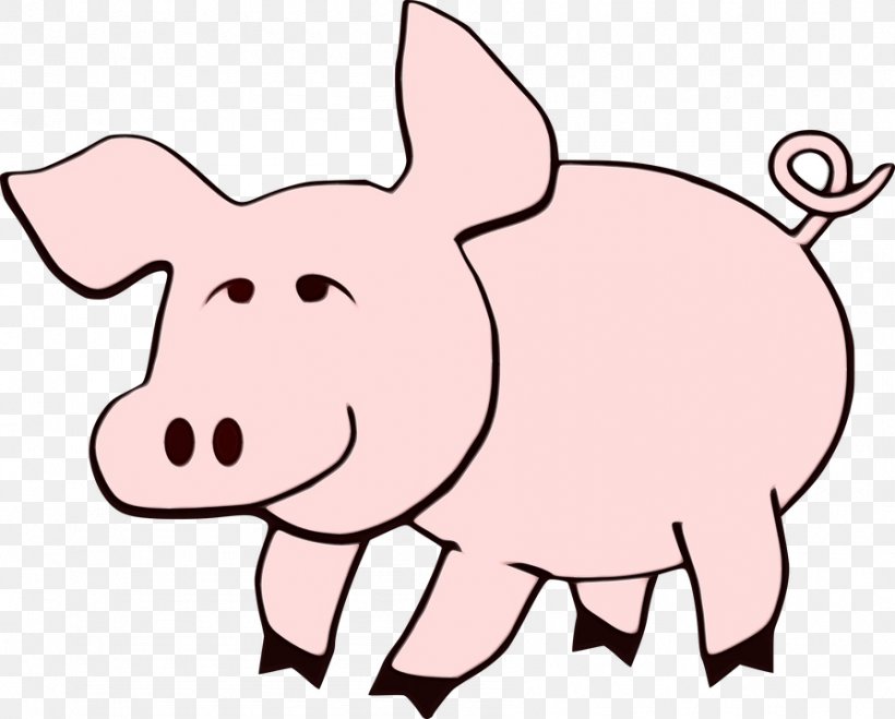 Transparency Wild Boar Daddy Pig GIF Pork, PNG, 895x720px, Watercolor, Animal Figure, Cartoon, Daddy Pig, Line Art Download Free