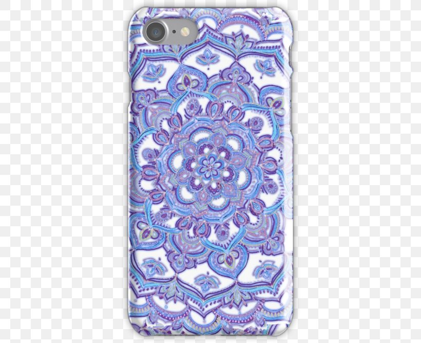 Apple IPhone 8 Plus Mandala Tapestry Purple Pattern, PNG, 500x667px, Apple Iphone 8 Plus, Blue, Green, Iphone, Iphone 6 Plus Download Free