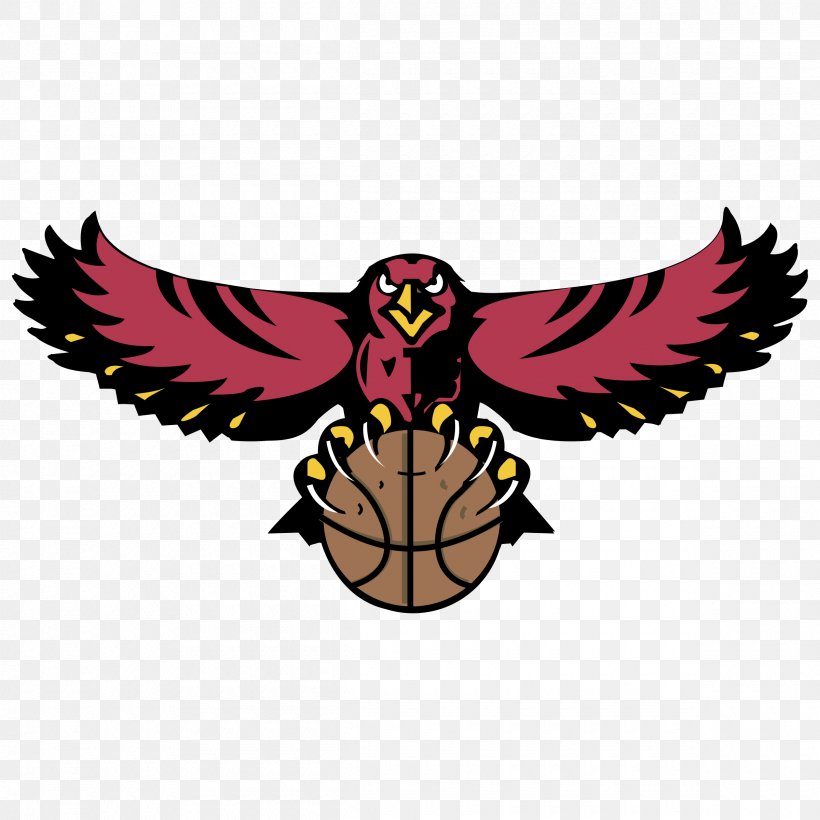 Atlanta Hawks State Farm Arena Vector Graphics NBA Clip Art, PNG, 2400x2400px, Atlanta Hawks, Basketball, Beak, Fictional Character, Logo Download Free