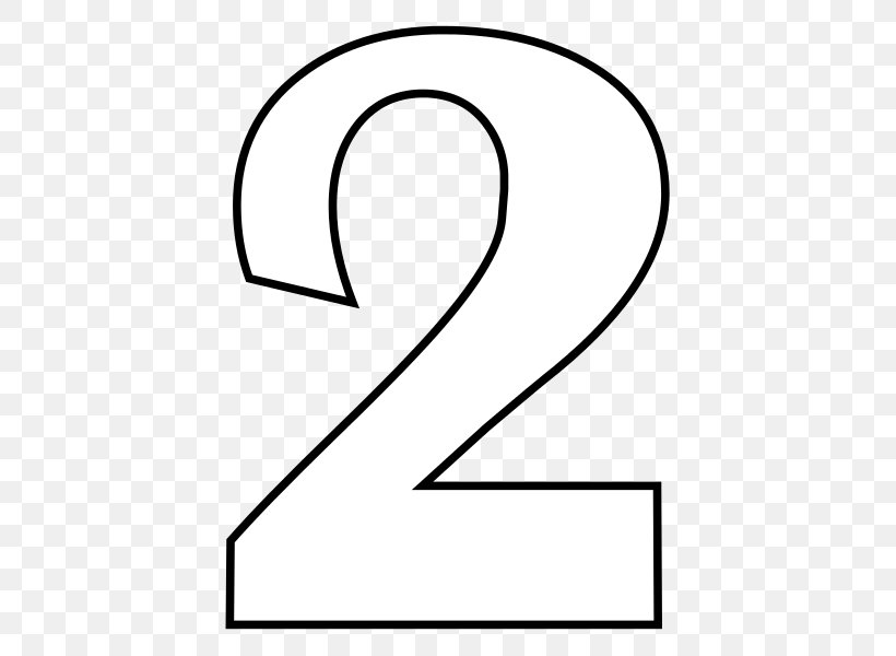 number 2 clipart black and white
