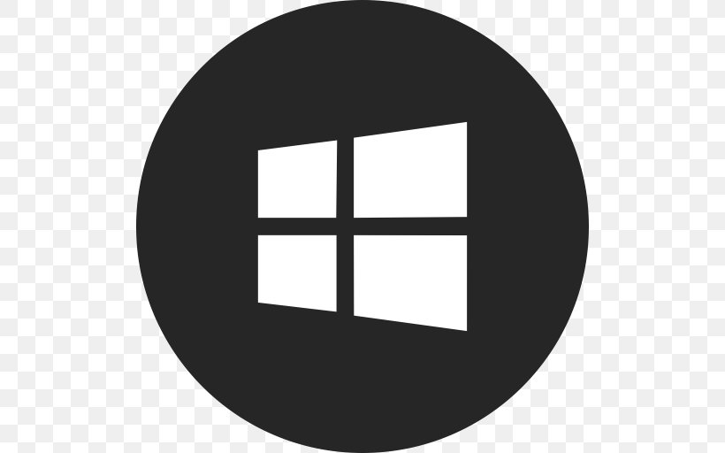 Windows 10, PNG, 512x512px, Windows 10, Black And White, Brand, Logo, Symbol Download Free